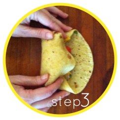 Roll the tortilla into a chimi